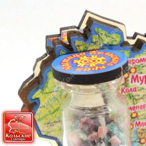 1013 Магнит с минералами "Частица Кольского края", 10,5*7,5*2,5 см