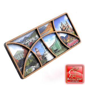 5122 Магнит МДФ прямоугольный секционный 14*6 см