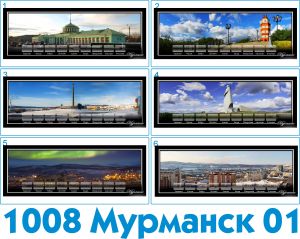 1008 Коллекция минералов панорамная, магнит 9*25 см