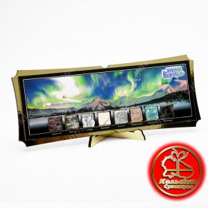 1008 Коллекция минералов панорамная, магнит 9*25 см
