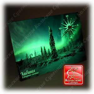 3301 Часы "Северное сияние" светящиеся А4, 19,3*28,5*3,5 см