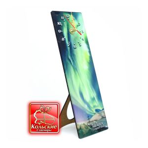 3303 Часы "Северное сияние" светящиеся А4 на 2 узкие, 28,5*9,5*3,5 см