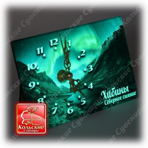 3307 Часы "Северное сияние" светящиеся А4 на 4, 14,1*9,5*3,5 см