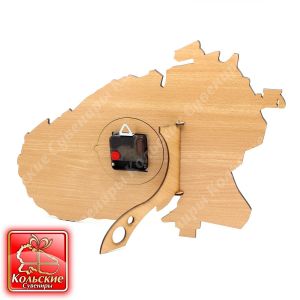 3701 Часы "Кольский полуостров" настенные/настольные дерево 45*31*10 см