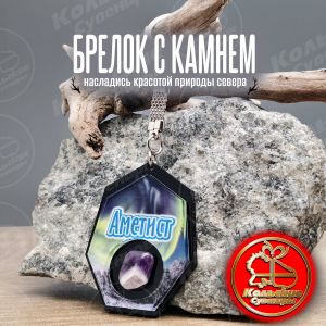 1081 Брелок с минералом 3,5*9*0,7 см