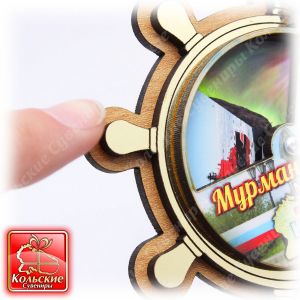 5161 Магнит штурвал вращающийся 7*7*1 см