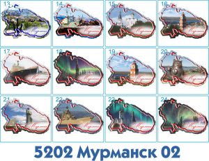 5202 Магнит плоский фигурный 8*5,5 см